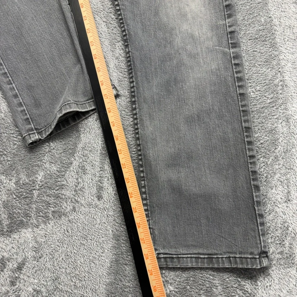 Levi's 514 Straight Fit Jeans Men 33x32 Grey Good Faded Zip Fly Stretch